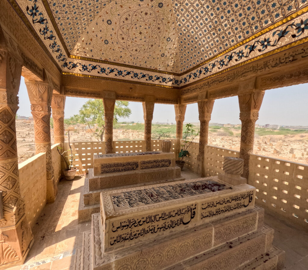 Inside Chaukhandi Tombs - What to do in Karachi, Pakistan